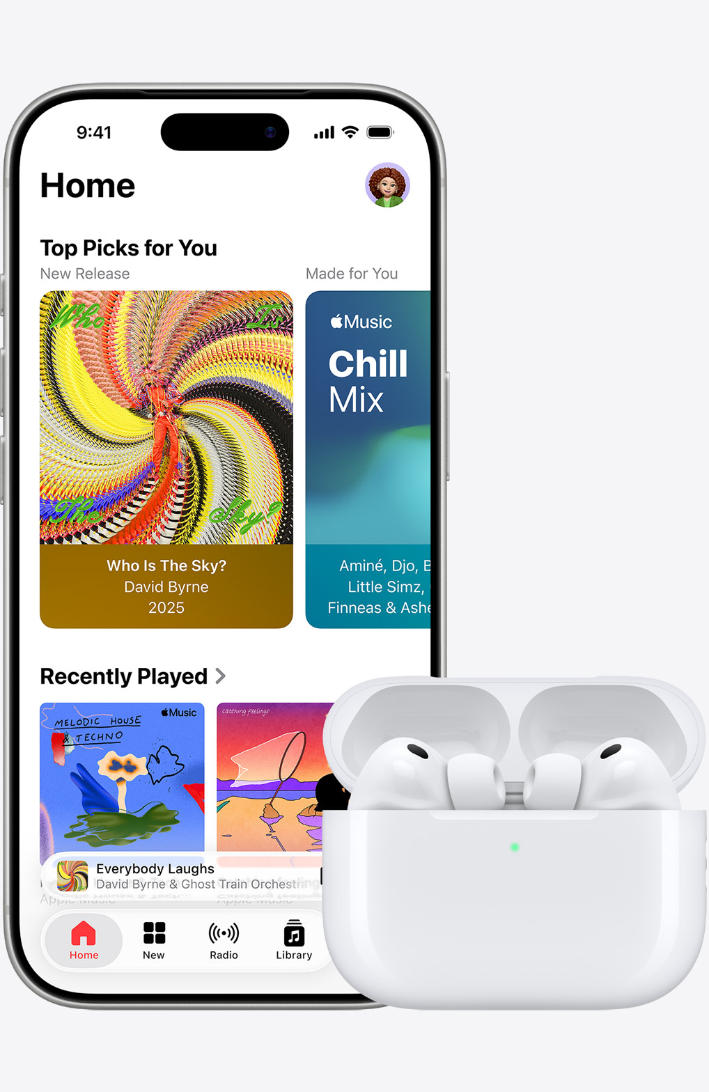 iPhone and AirPods